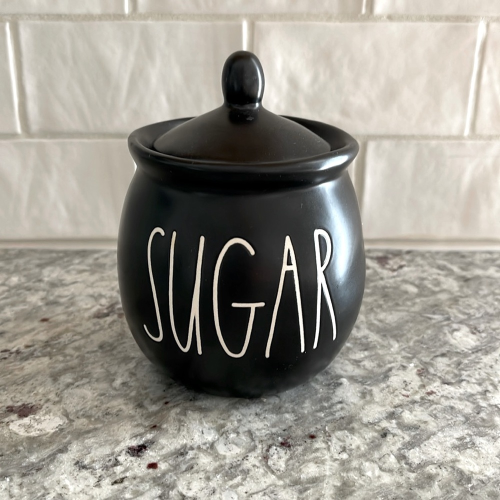 Rae Dunn Matte Black Sugar Bowl